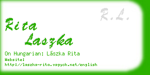rita laszka business card